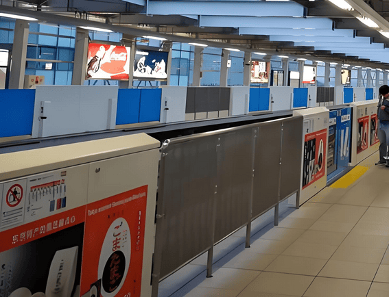 地铁站台屏蔽门